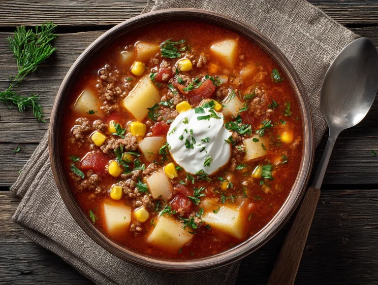 Classic Hamburger Soup