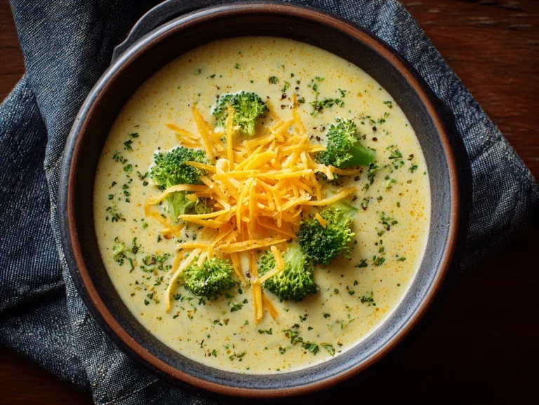 Easy Broccoli Cheddar Cheese Soup Recipe