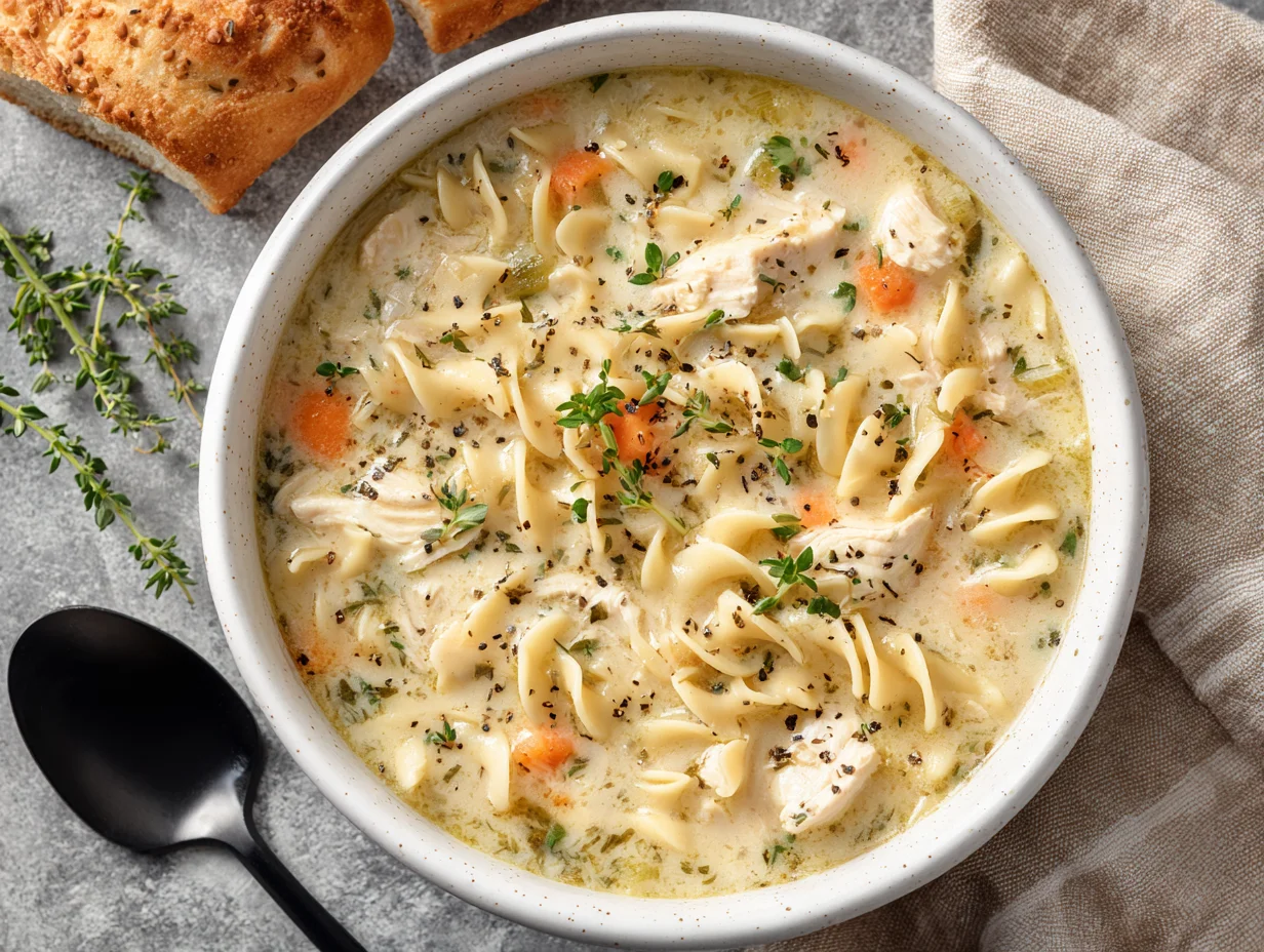 creamy chicken noodle soup