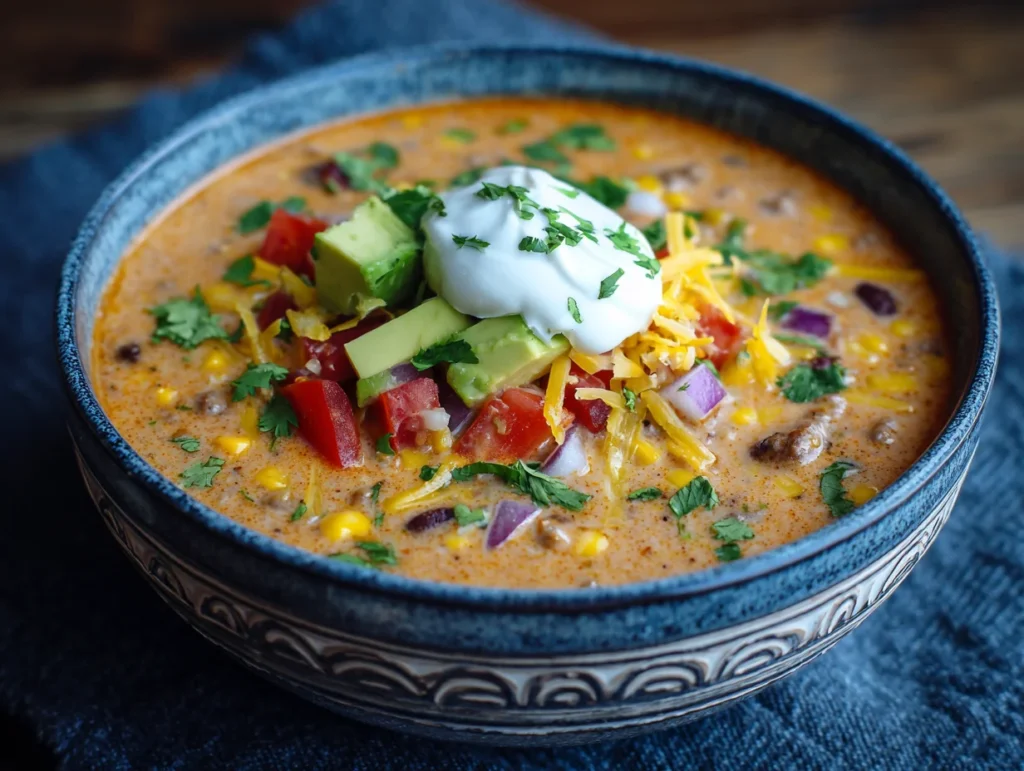 creamy taco soup