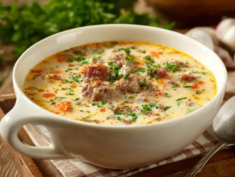 Creamy Parmesan Italian Sausage Soup Recipe