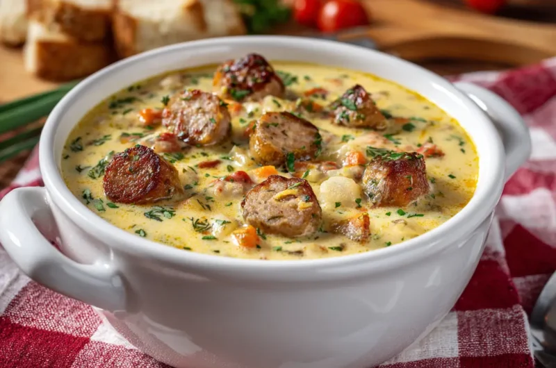 Creamy Parmesan Italian Sausage Soup Recipe