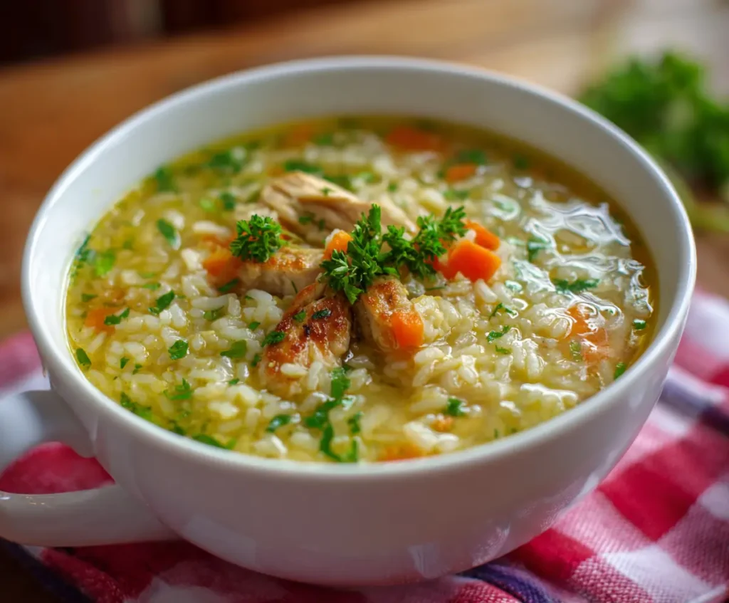Healthy Chicken Rice Soup Recipe