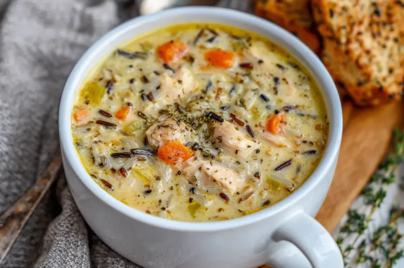 Homemade Chicken Wild Rice Soup Recipe Step by Step