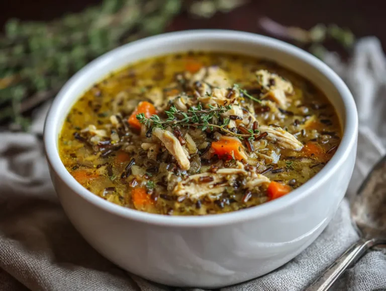 Quick Chicken and Wild Rice Soup Recipe in One Pot