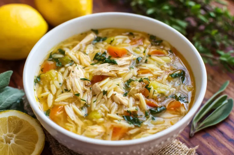 Quick Lemon Chicken Orzo Soup Anyone Can Make