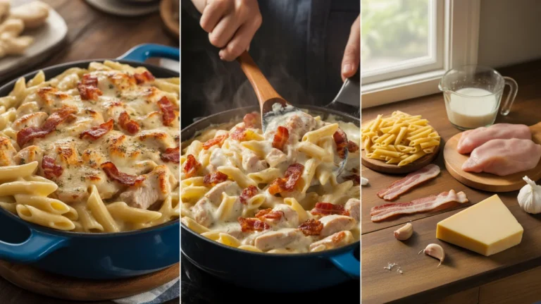 Chicken Bacon Alfredo Casserole