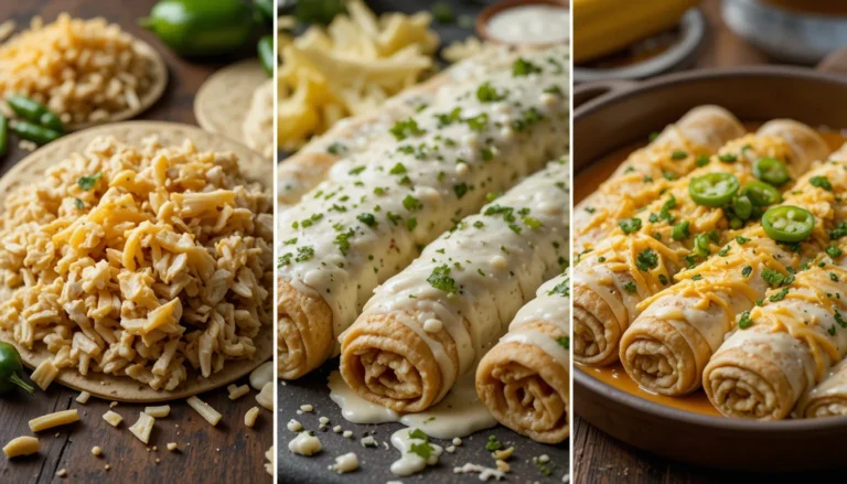Creamy Green Chili Chicken Enchiladas