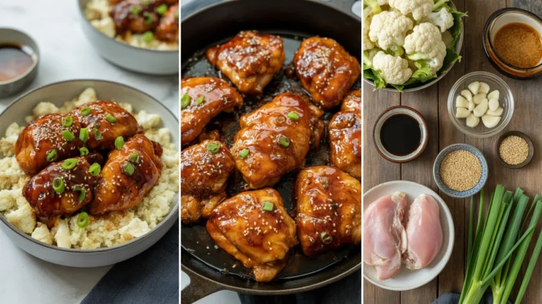 Keto Sticky Chicken Rice Bowls Recipe