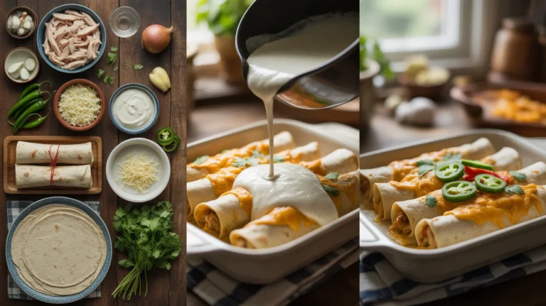 Creamy White Chicken Enchiladas