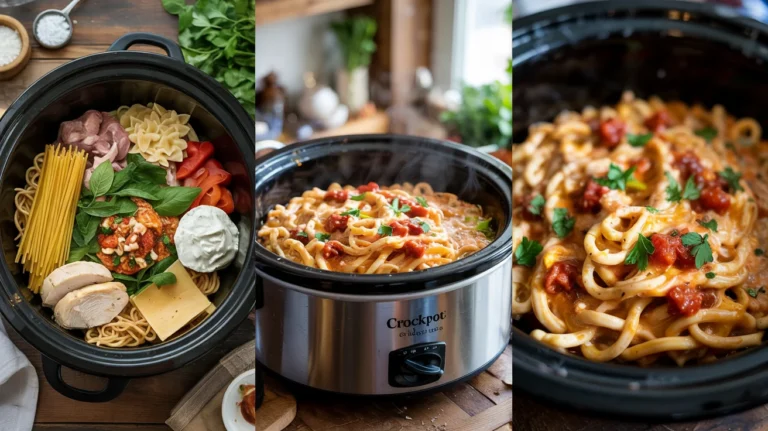 Crockpot Salsa Ranch Pasta