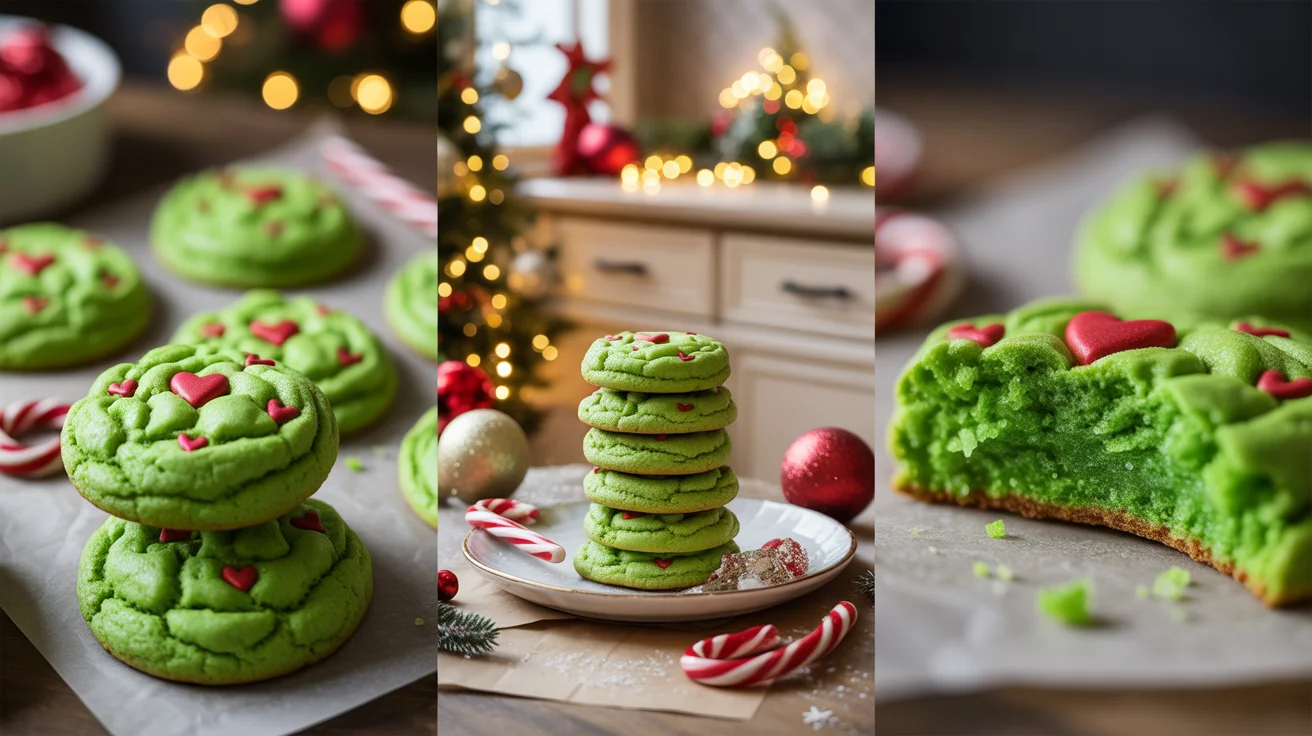 Festive Grinch Cookies