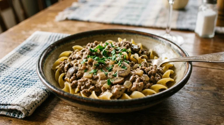 Ground Beef Stroganoff Recipe