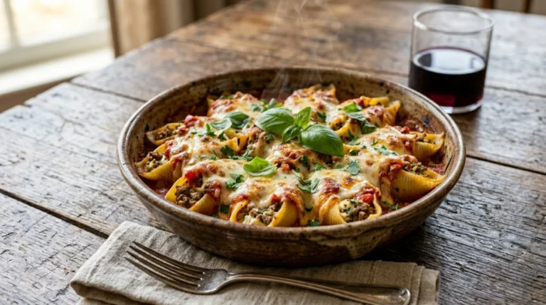 Stuffed Shells With Ground Beef