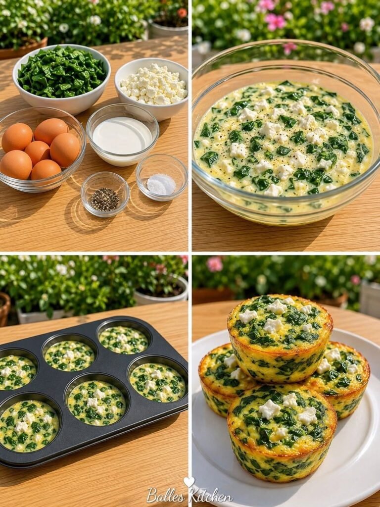 Spinach & Cottage Cheese Egg Muffins