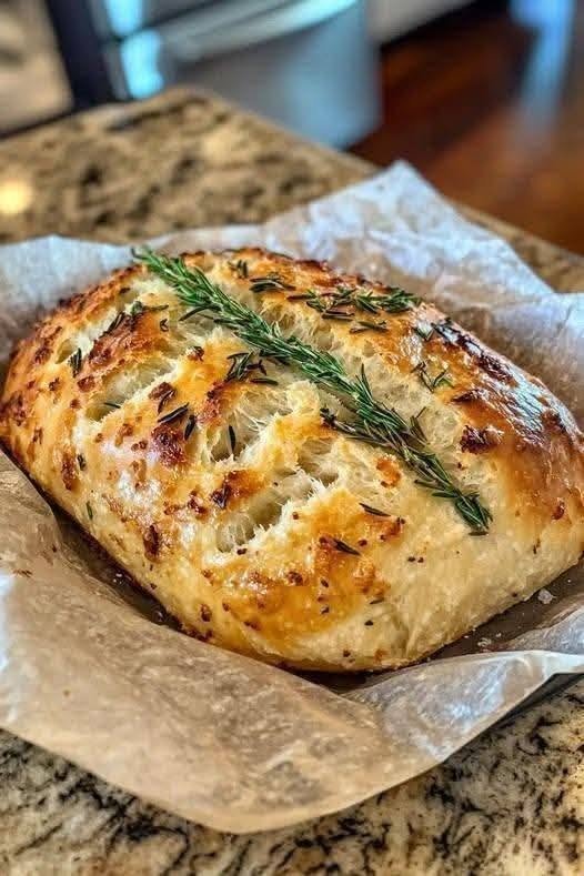 Rustic Rosemary Cheese Artisan Bread