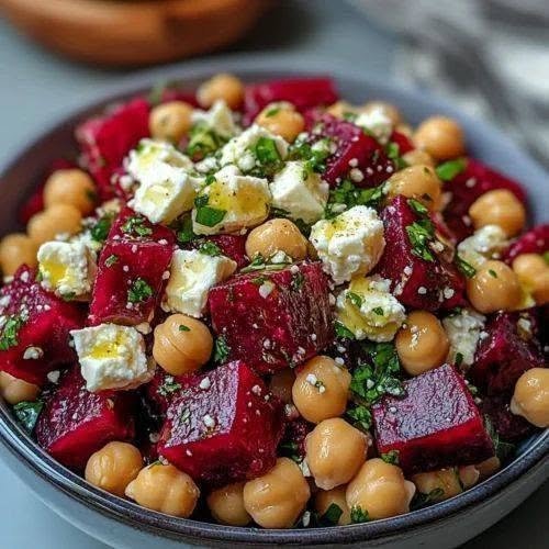 Beetroot, Chickpea & Feta Salad