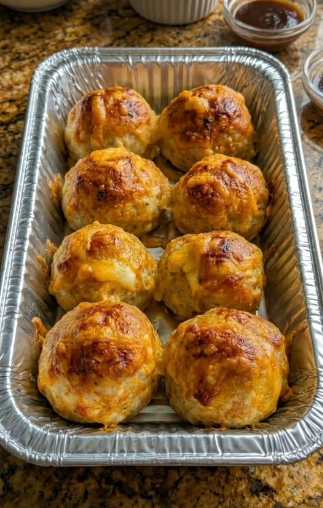 Cheesy Chicken Stuffed Biscuit Bombs