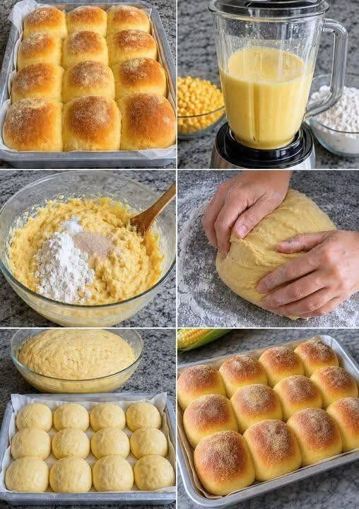 Soft Corn Milk Bread Rolls