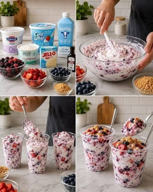 High-Protein Berry Cheesecake Fluff