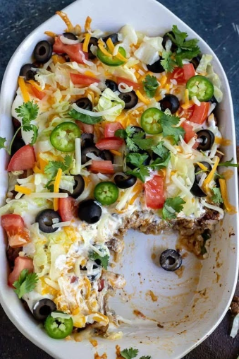Layered Walking Taco Casserole