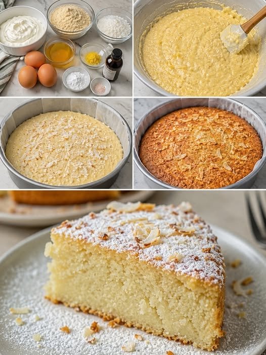 Flourless Coconut Greek Yogurt Cake