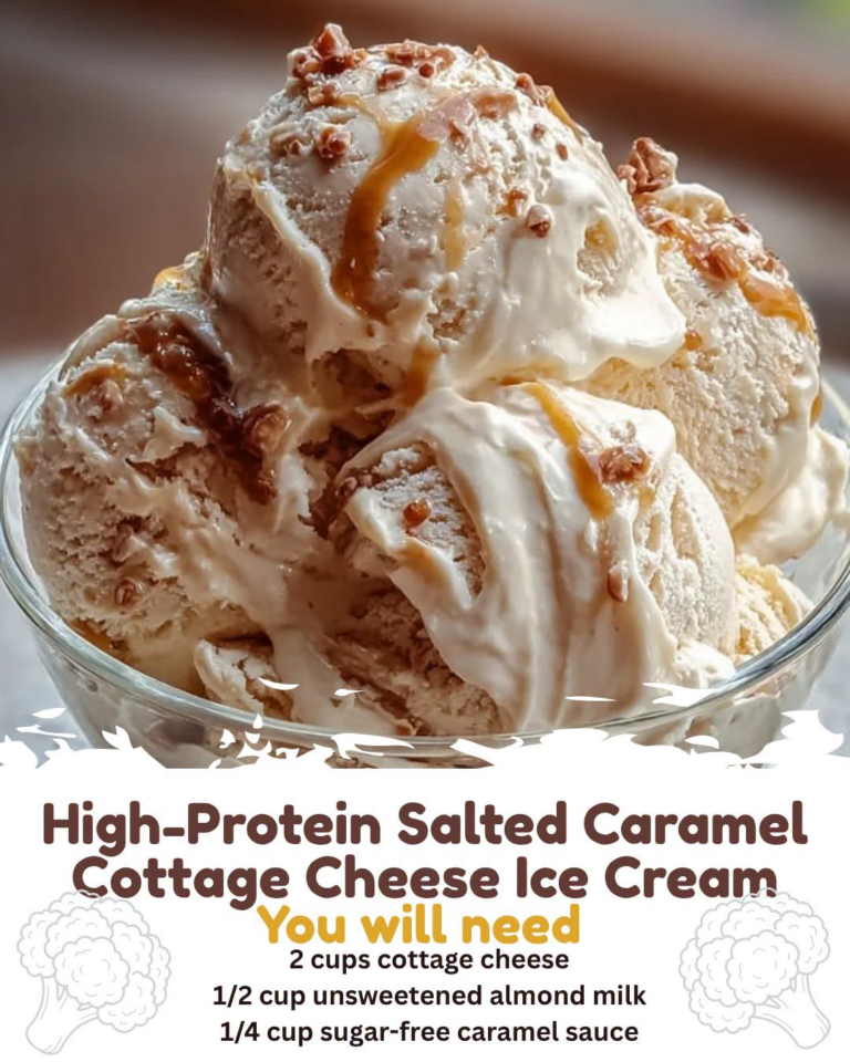 High-Protein Salted Caramel Cottage Cheese Ice Cream