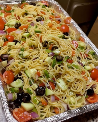 Classic Italian Spaghetti Pasta Salad