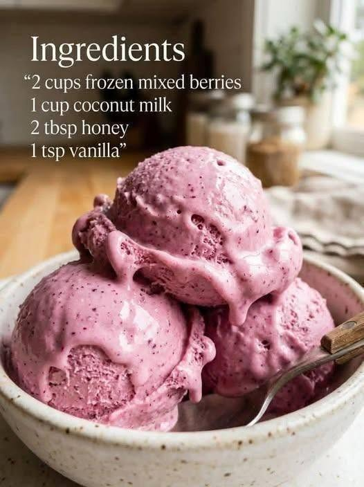 Creamy Mixed Berry “Nice Cream”