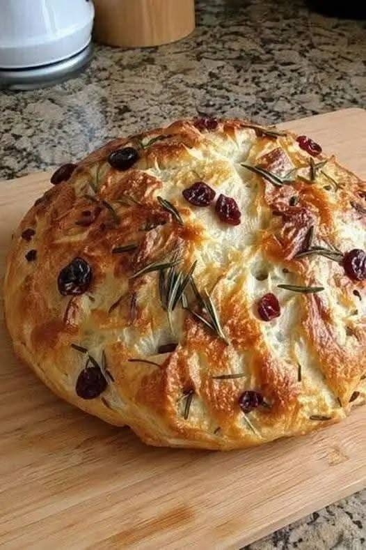 Rustic Rosemary & Cranberry Artisan Bread