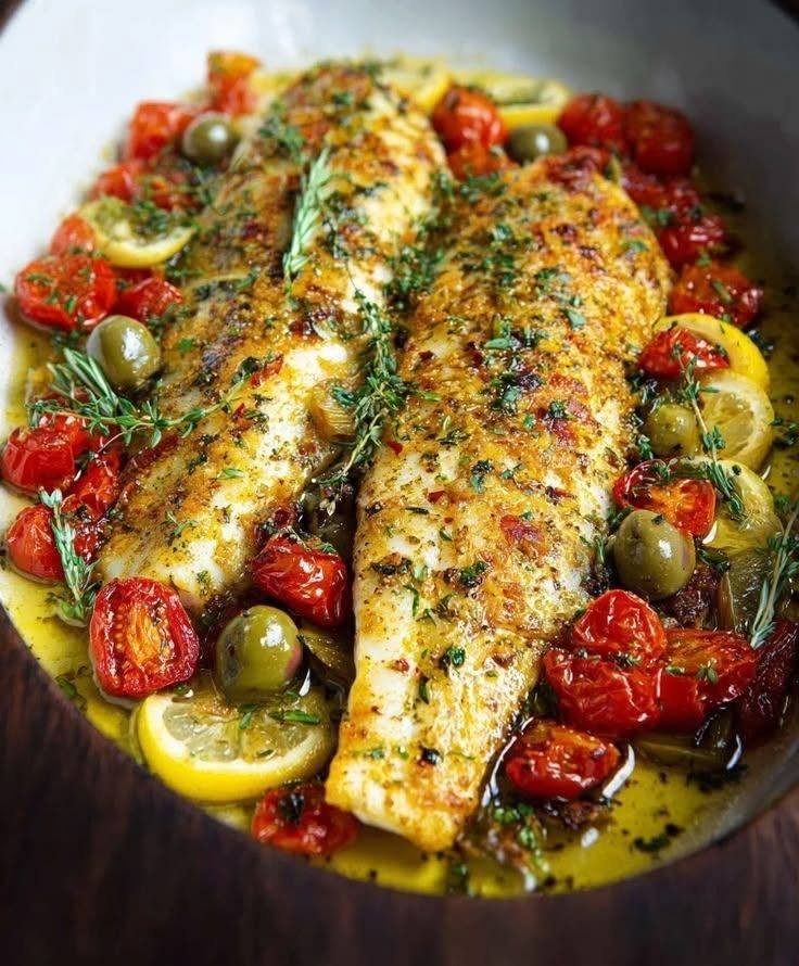Easy Mediterranean Baked Fish