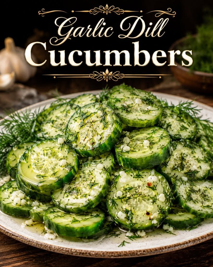 Garlic Dill Cucumbers (Ready in 10 Minutes!)