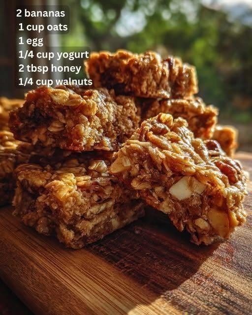 Healthy Banana Oat Breakfast Bars