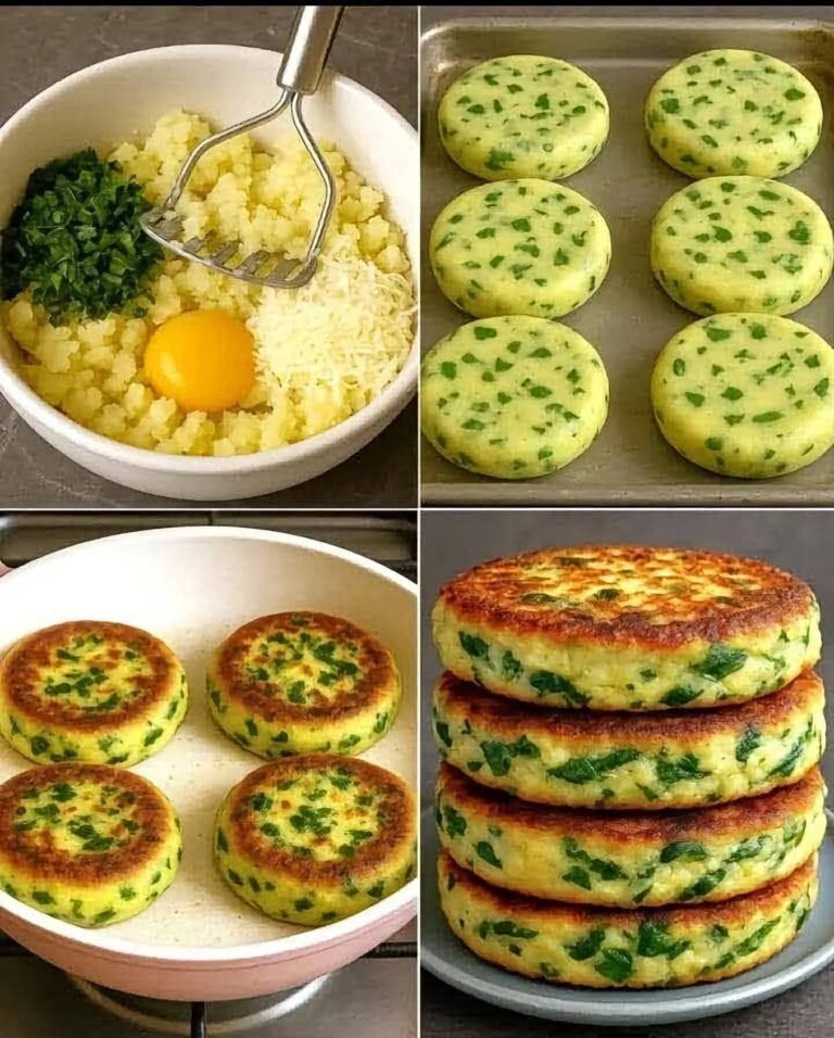 Cheesy Potato & Spinach Patties