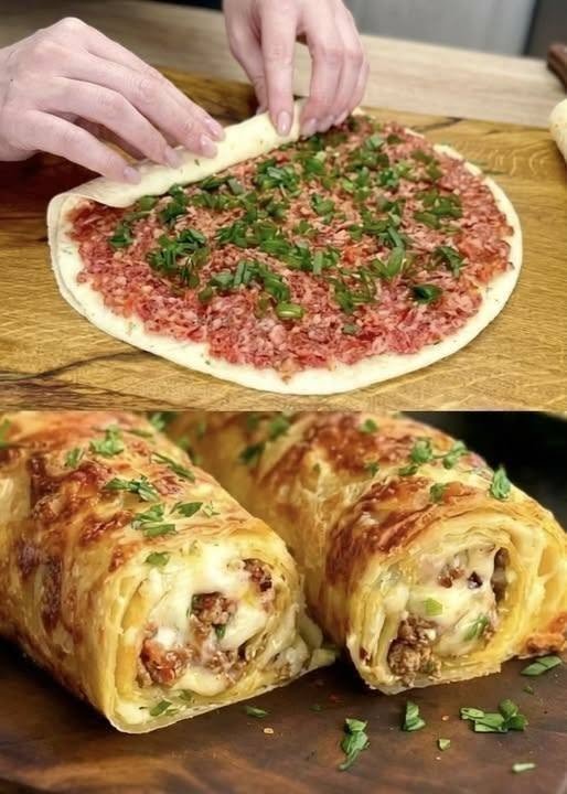 Cheesy Stuffed Meat Roll