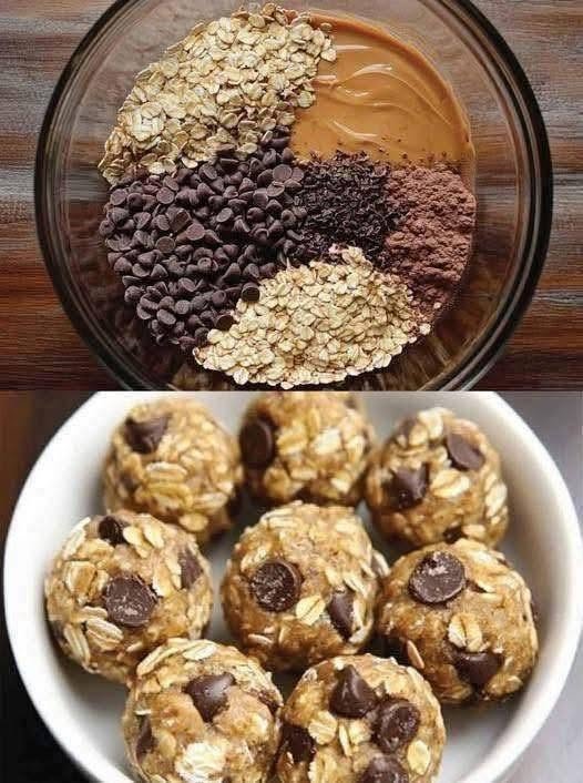 No-Bake Peanut Butter Chocolate Oat Energy Bites