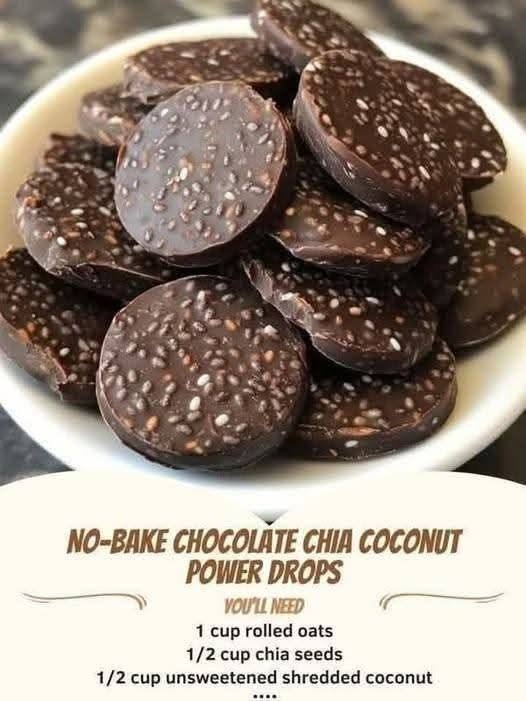 No-Bake Chocolate Chia Coconut Power Drops