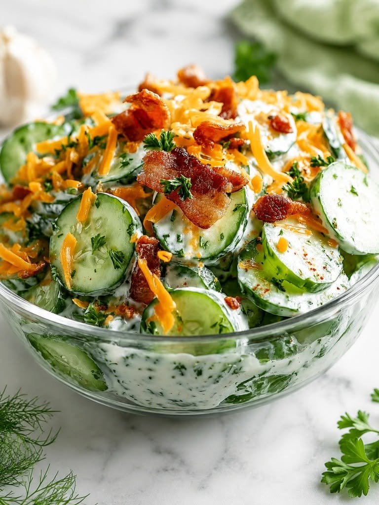 Chilled Cucumber Ranch Crack Salad