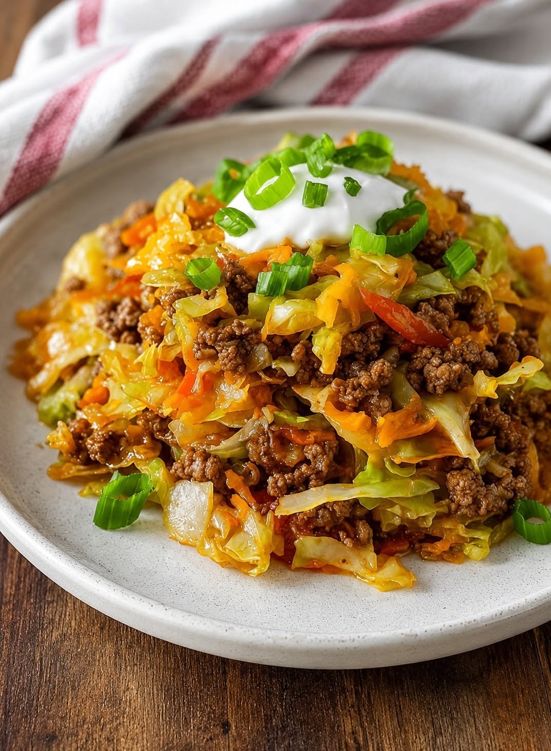 Ground Beef Taco Cabbage Skillet