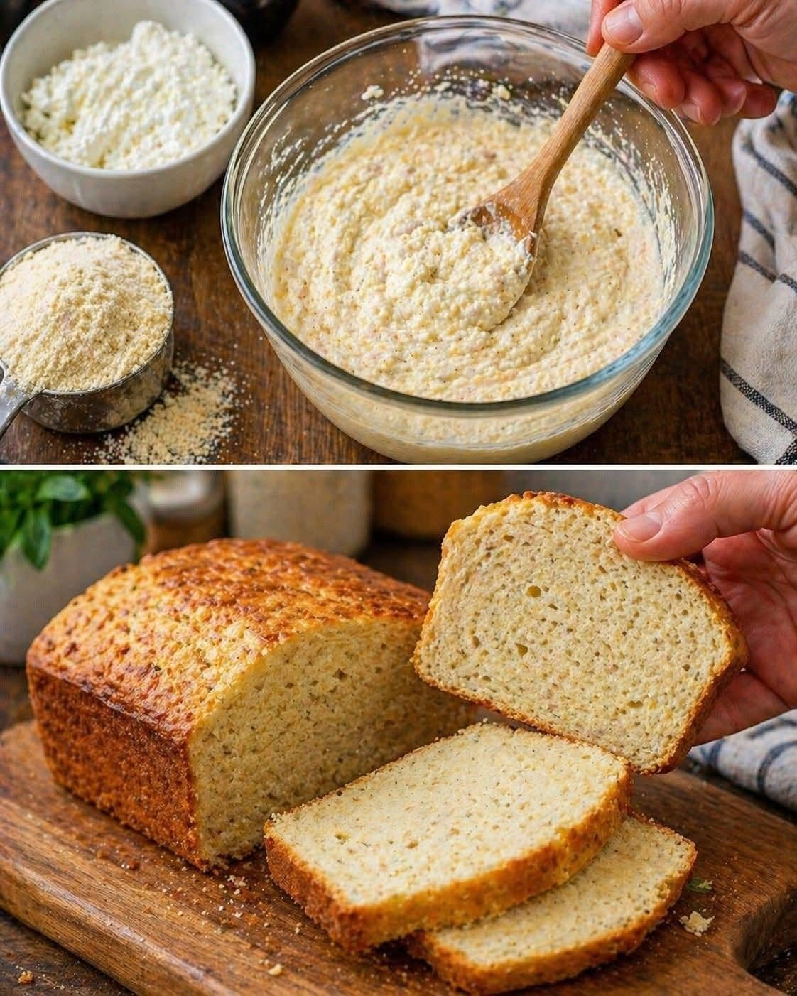 High-Protein Cottage Cheese Parmesan Bread