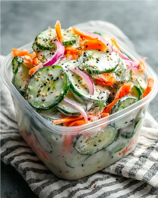 Creamy Cucumber Carrot Salad