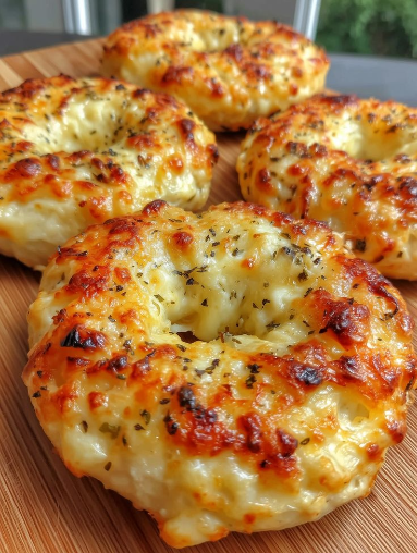 Soft & Chewy Garlic Parmesan Protein Bagels