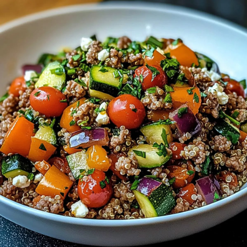 Mediterranean Ground Beef Stir-Fry