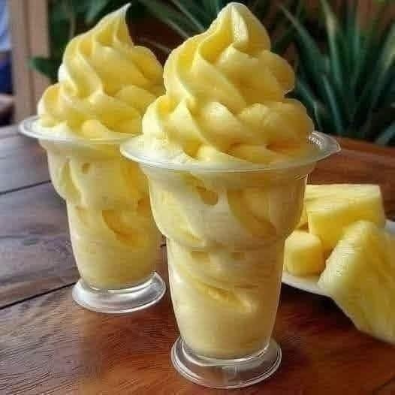 Creamy Pineapple Soft Serve