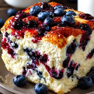 Blueberry Cream Cheese Breakfast Bake