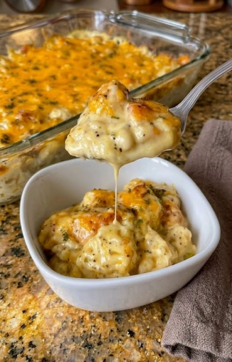 Creamy Cheesy Chicken & Potato Casserole
