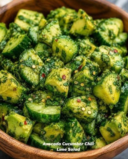 Avocado Cucumber Salad with Chili-Lime Dressing
