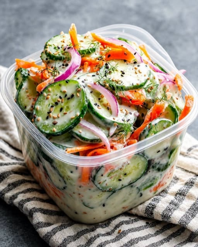 Creamy Cucumber Carrot Salad