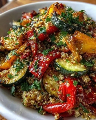 Mediterranean Roasted Vegetable Quinoa Salad