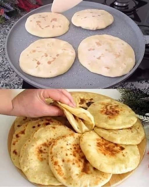 Soft, Fluffy Stuffed Pan Flatbreads
